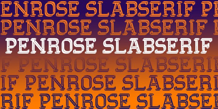Penrose SlabSerif  is constructed on the principle of Penrose triangles.