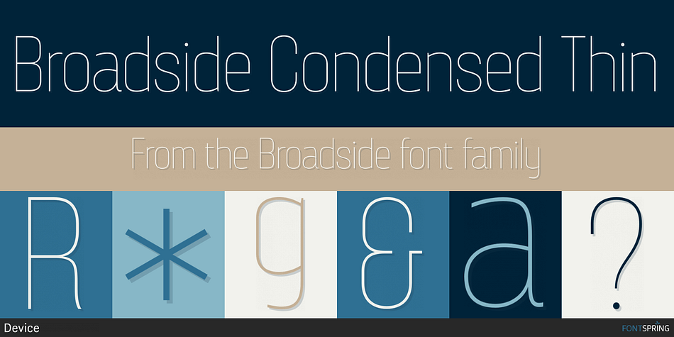 Broadside Condensed Thin Font