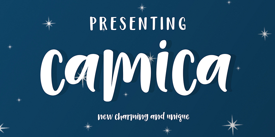 Camica is a font with influences from natural handwriting and comic.