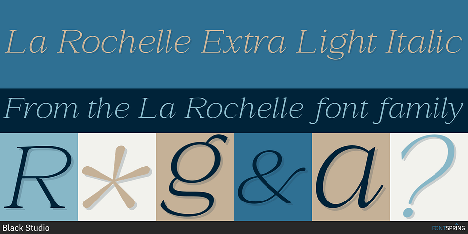 La Rochelle Extra Light Italic Font