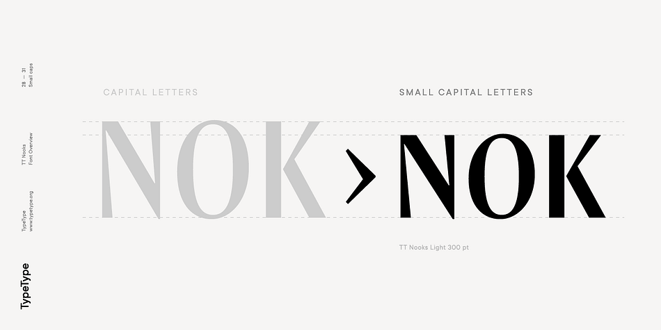 Designed by TypeType Team and Vika Usmanova, TT Nooks is a script and serif font family.