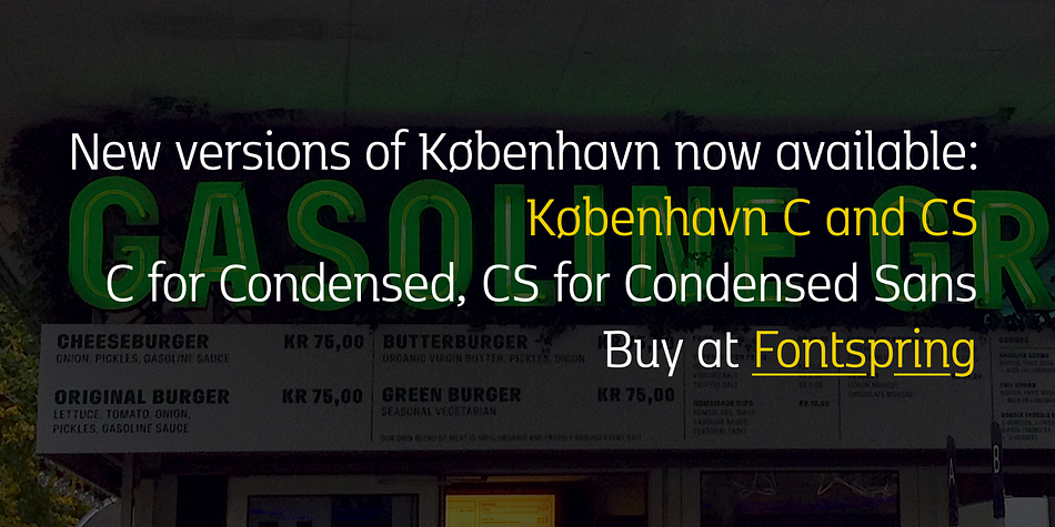 FP København Sans now available in Condensed versions: FP København CS – CS for Condensed Sans.