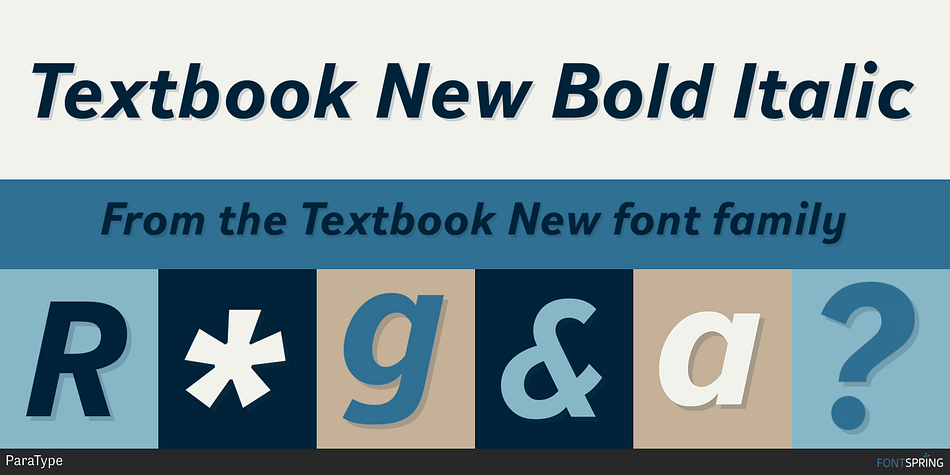 Textbook New Bold Italic Font