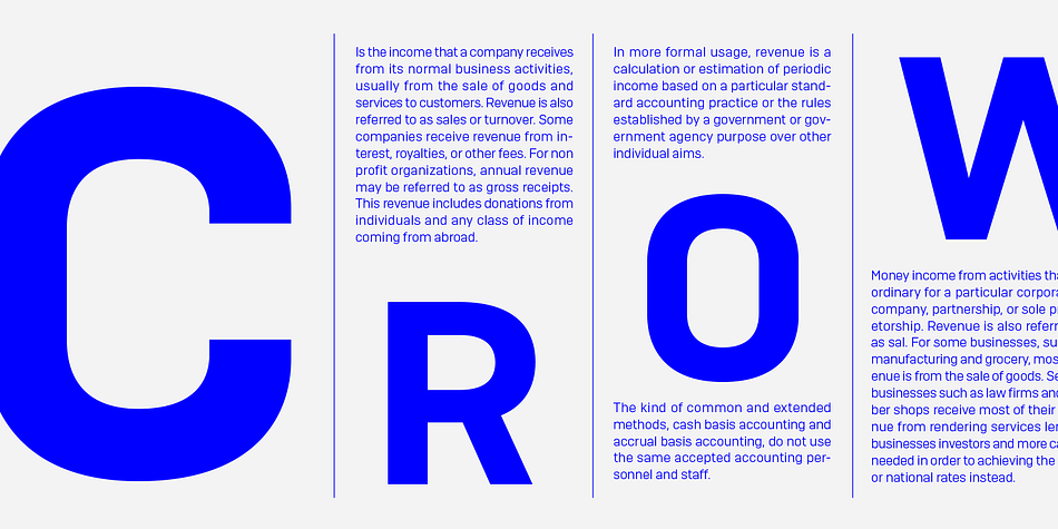 Camber font family example.