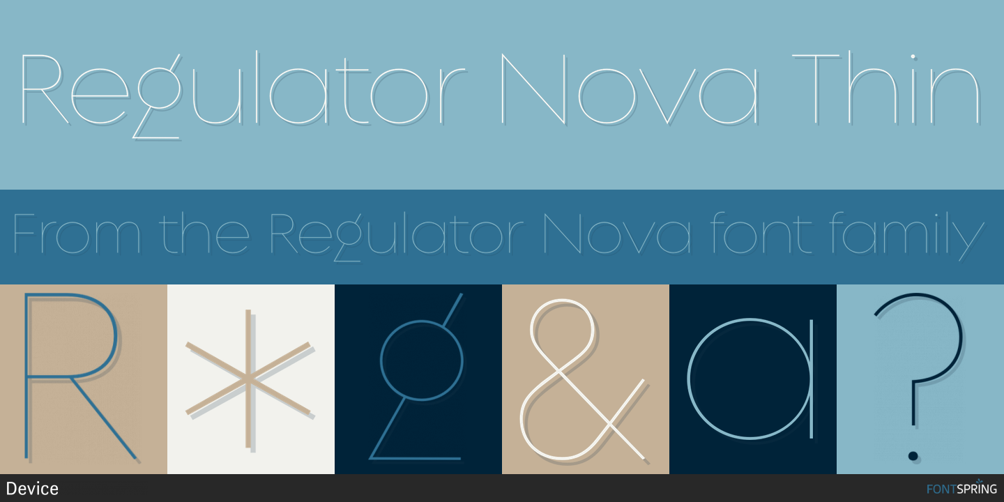Similar Fonts To Regulator Nova