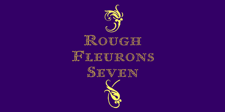 Rough Fleurons is a nine font, dingbat family by Intellecta Design.