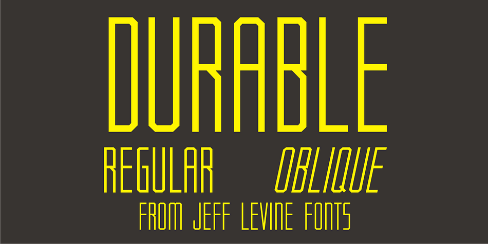 The front page of a late-1940s sales catalog for the [now defunct] Duro Decal Company of Chicago had its company name hand-lettered in a tall, condensed chamfered sans serif type design.