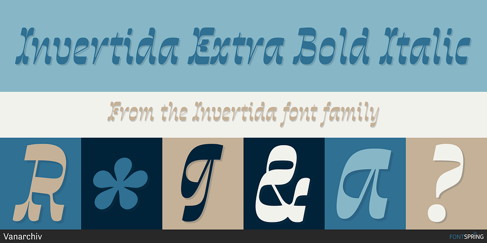 Invertida Extra Bold Italic Font