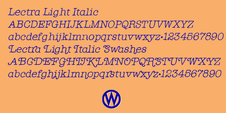 Emphasizing the favorited LectraBold font family.