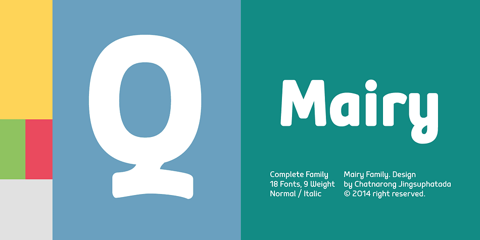 Displaying the beauty and characteristics of the Mairy font family.