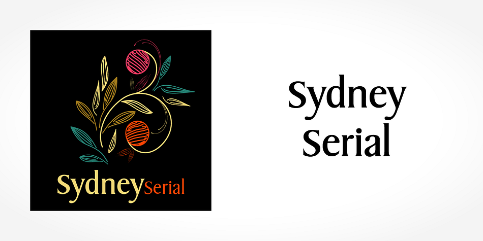 Displaying the beauty and characteristics of the Sydney Serial font family.