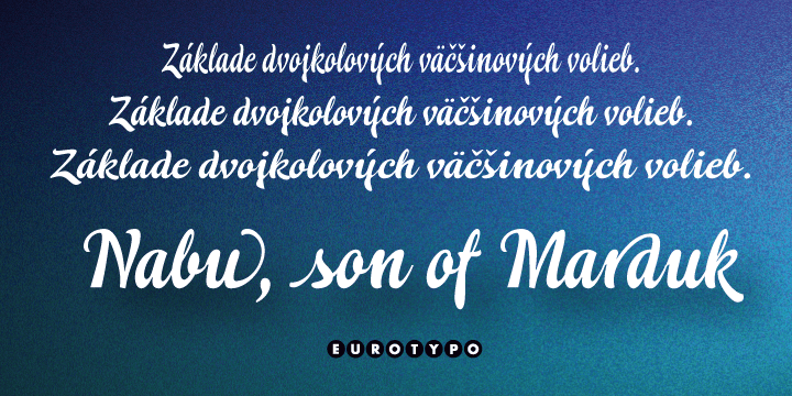 Displaying the beauty and characteristics of the Nabu Pro font family.