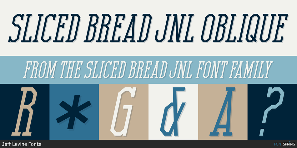Sliced Bread JNL Oblique Font