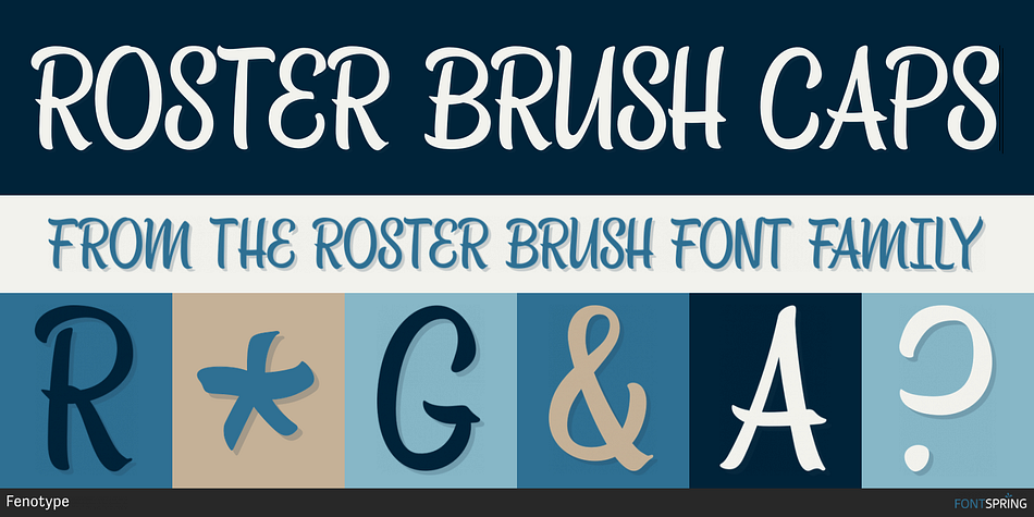 Roster Brush Caps Font