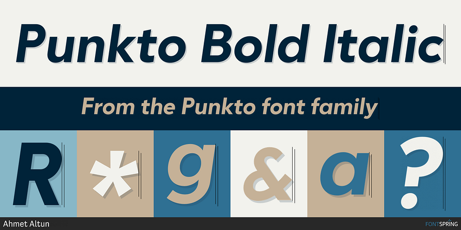 Punkto Bold Italic Font