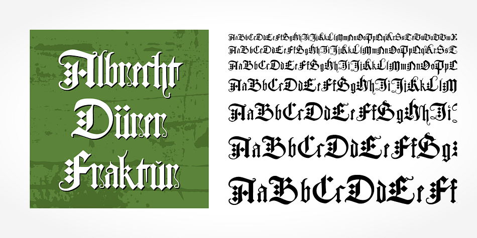 Albrecht Duerer Fraktur Pro is a classic blackletter font of its epoch which inspires you to create vintage-looking designs with ease.