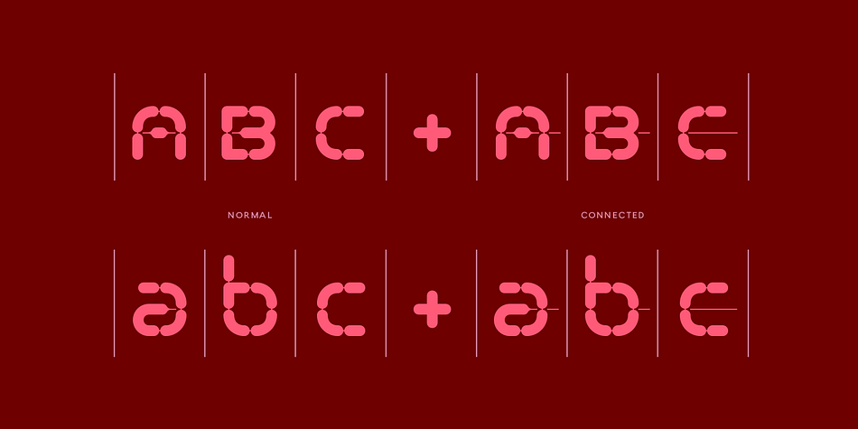 Despite the very simple and straightforward geometric shapes, TCF Plastico is a very delightful and humorous typeface.