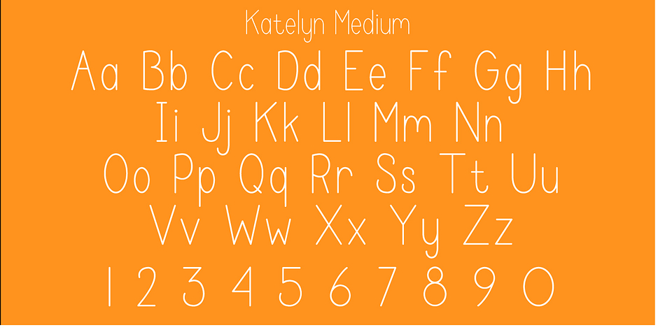 Katelyn features an extra dingbat font.