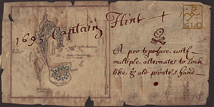 This rough font, was created inspired from a lot of various european documents dated from the end of 1600