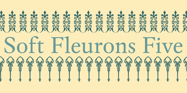 Soft Fleurons is a dingbat font family.