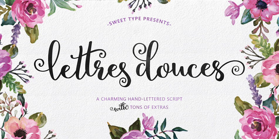 A soft and sweet hand-lettered typeface.