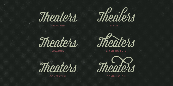 Authentica also contains OpenType features to improve your design.