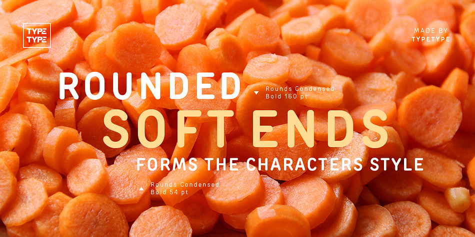 Emphasizing the popular TT Rounds Condensed font family.
