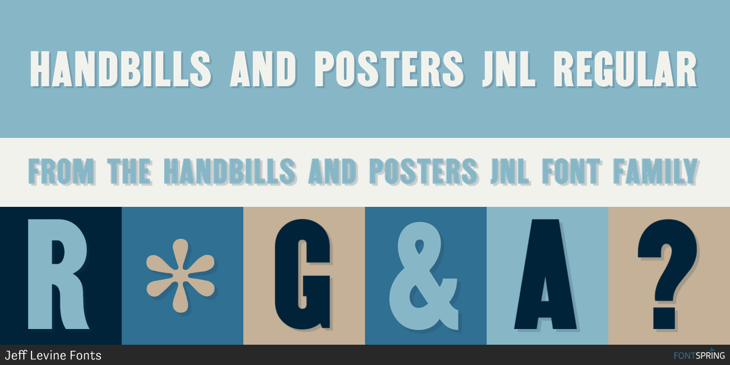 Fonts similar to Handbills And Posters JNL