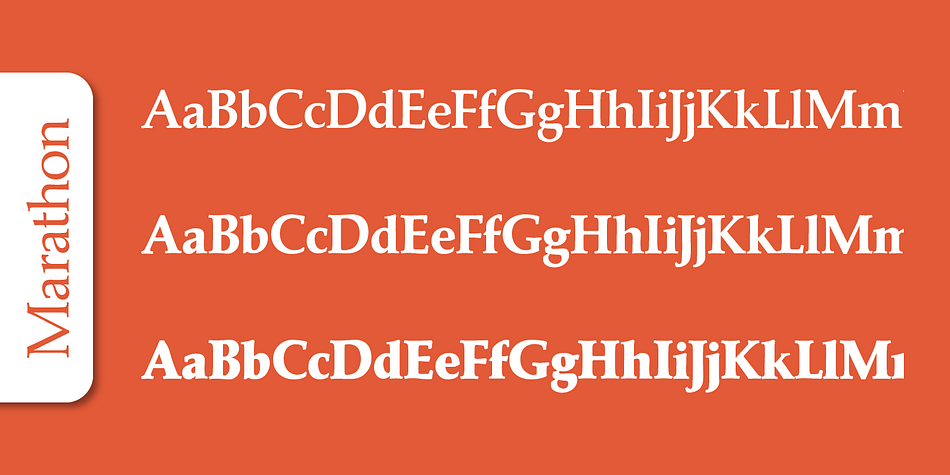 Marathon Serial is a a seven font family.