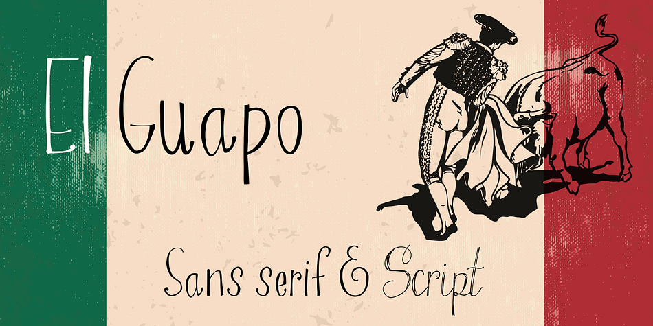 El Guapo is a hand drawn font designed for use wherever a homemade look is desired.