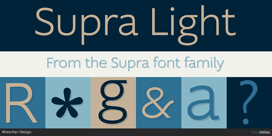 Supra Light Font