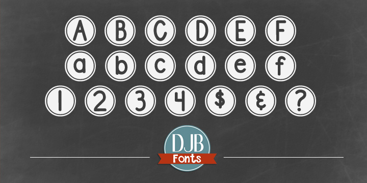 Displaying the beauty and characteristics of the DJB Pokey Dots font family.