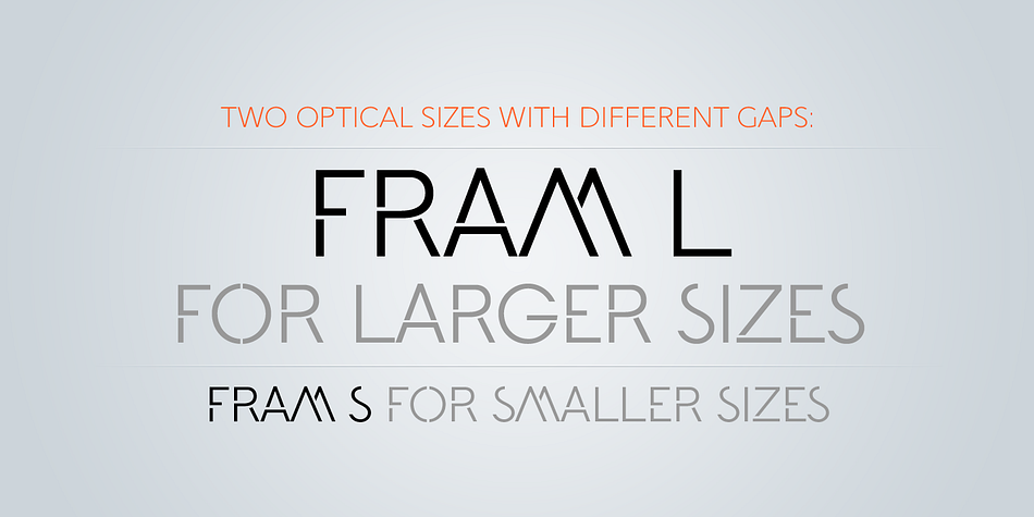 Fram font family example.