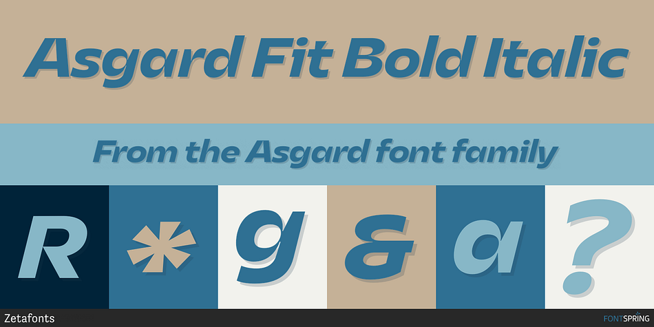 Asgard Fit Bold Italic Font