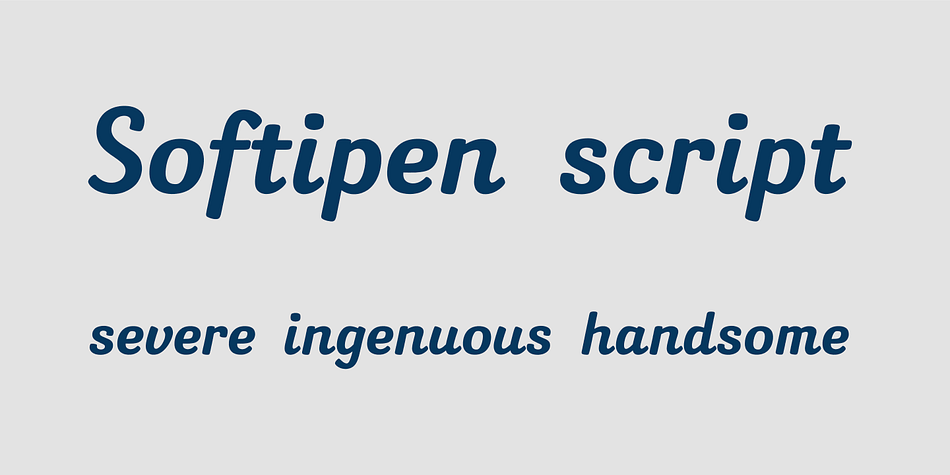 Displaying the beauty and characteristics of the softipen script font family.