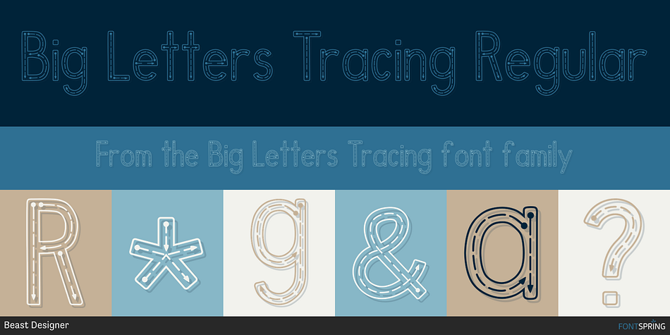 Big Letters Tracing Regular Font