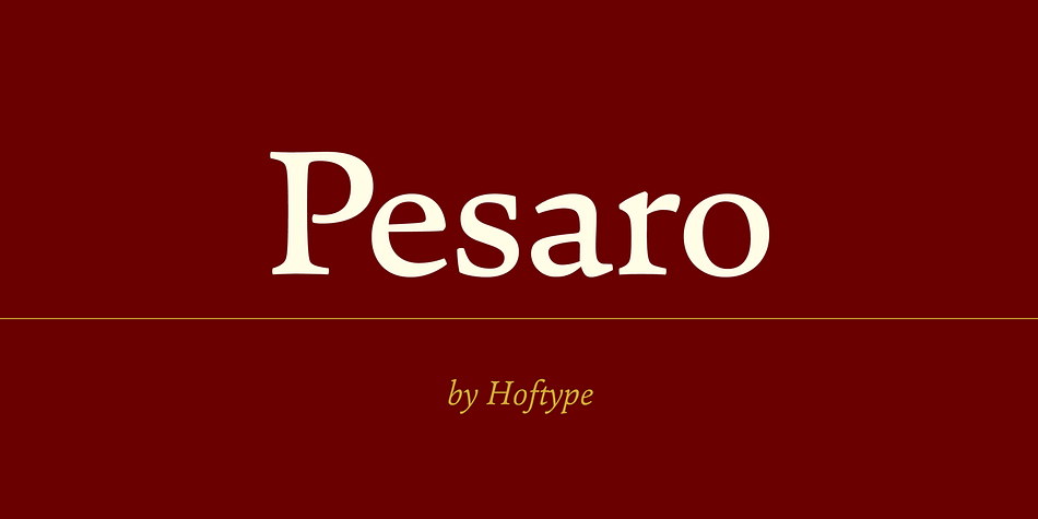 Pesaro is a new text typeface with a strikingly robust but charming appearance.