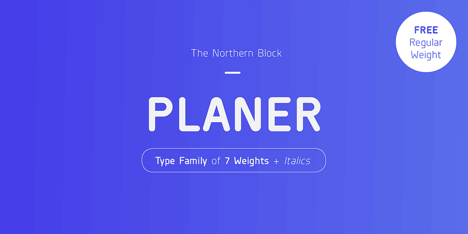 A modern rounded typeface combining humanist elements with a strong geometric grid.