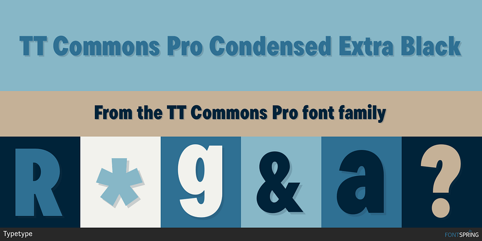 TT Commons Pro Condensed Extra Black Font