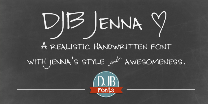 Displaying the beauty and characteristics of the DJB Jenna font family.