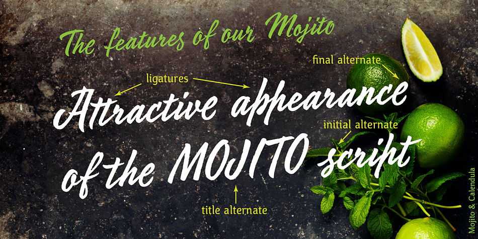 For an all caps set in Mojito you can include the replacement of basic forms with the simplified ones, specifically designed for this purpose.