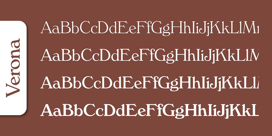 Emphasizing the favorited Verona Serial font family.