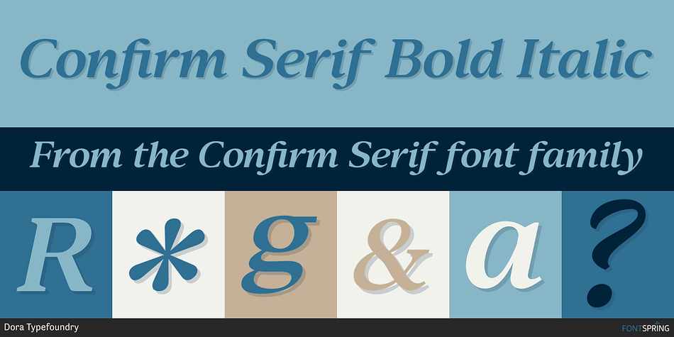 Confirm Serif Bold Italic Font