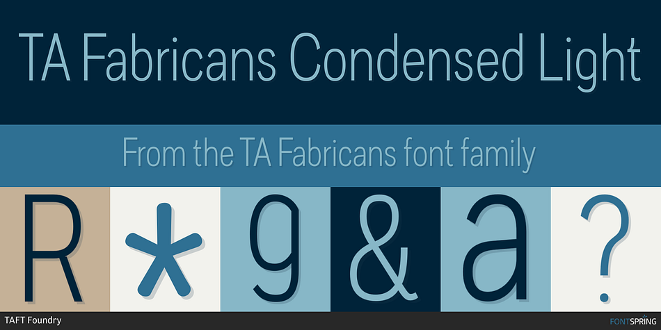 TA Fabricans Condensed Light Font