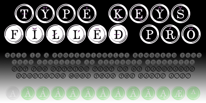 A range of retro initials mimicking the keys of an old style typewriter.