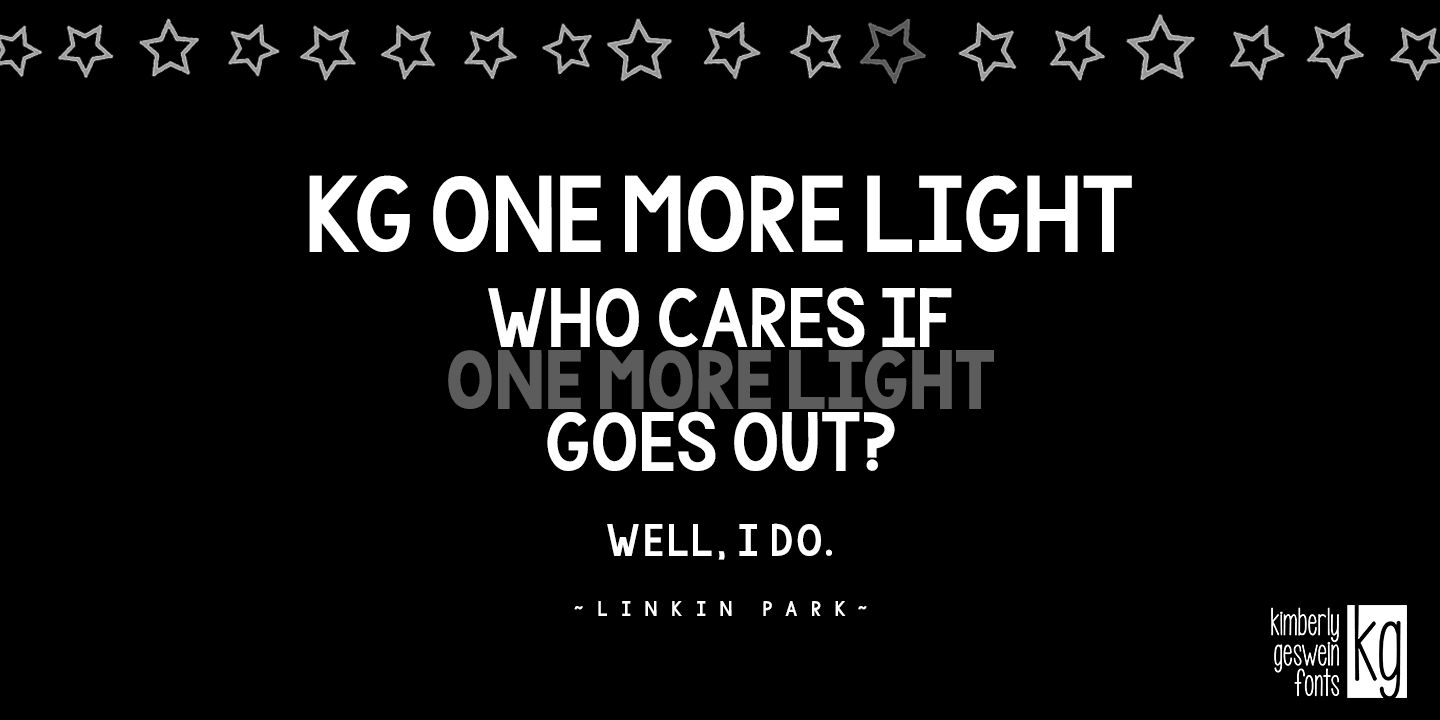 KG One More Light Font