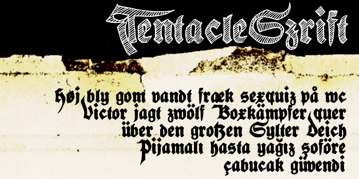 Highlighting the Tentacle Szrift font family.