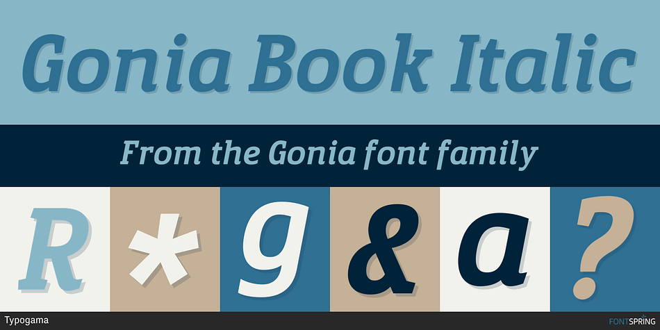 Gonia Book Italic Font