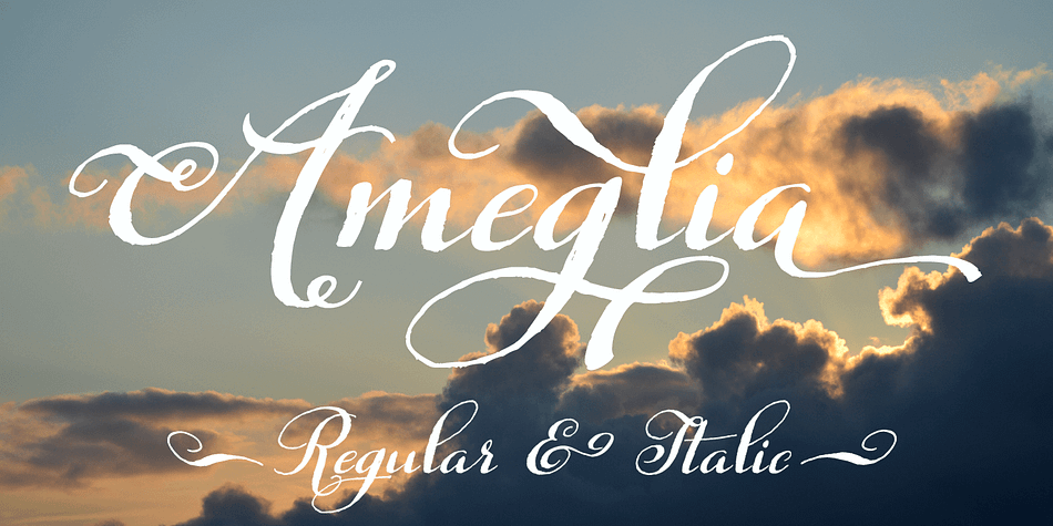 Displaying the beauty and characteristics of the Ameglia font family.