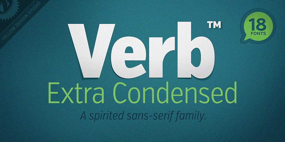 Like the original Verb family, Verb Extra Condensed from Yellow Design Studio is confident, friendly and energetic, but has been carefully re-drawn with space saving proportions.